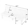 Versatile Corduroy Sofa Bed With Frame - Beige - Image 3