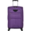Softside Luggage Expandable 3 Piece Set Suitcase Upright Spinner Softshell Lightweight Luggage Travel Set - Purple - Image 18