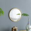 Round Mirror, Circle Mirror With Iron Frame For Living Room Bedroom Vanity, Entryway, Hallway - Gold - Image 3