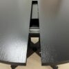 Dining Table For Farmhouse Kitchen Expandable Oval Table Top With Removable Leaf Trestle X Shaped Base - Black - Image 22