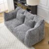 Comfortable Dual Beanbag Chair With High Resilience Foam Core For 2 People - Gray - Image 10