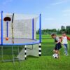 16Ft Trampoline With Basketball Hoop Pump And Ladder (Inner Safety Enclosure) With Soccer Goal - Blue - Image 5