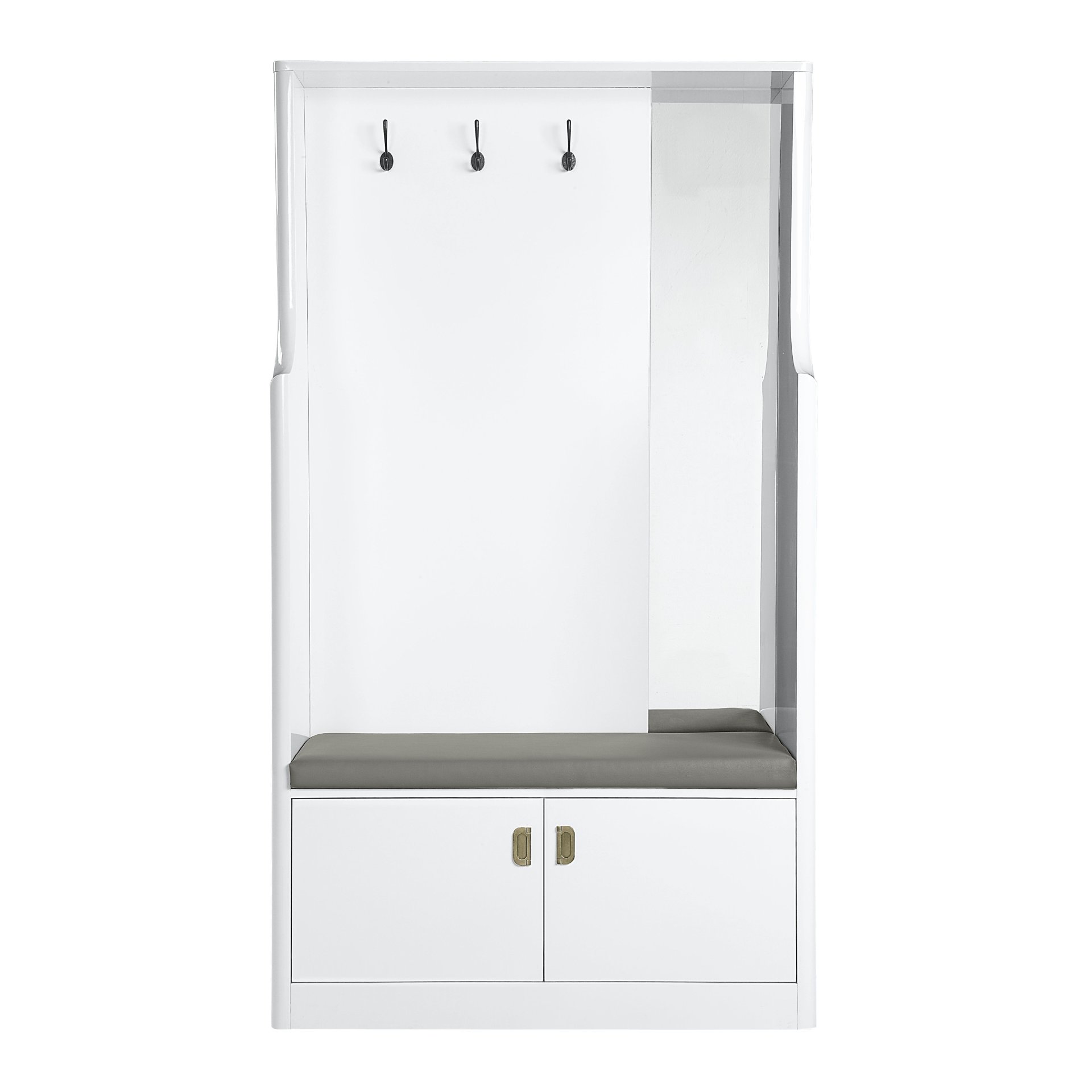 Buck II - High Gloss Hall Tree - White - Image 8
