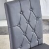 Armless Dining Chairs, Grid And Buckle Design Of The Back (Set of 4) - Gray - Image 10