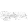 Modern Velvet U Shaped Sectional Sofa Cloud Couch With Movable Ottomans And Bolstered Armrests - Camel - Image 7