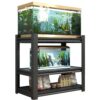 Metal Aquarium Stand 20 - 30 Gallon Adjustable 3 Tier Fish Tank Rack Shelf, Heavy Duty - White - Image 6
