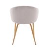 Claire - Contemporary / Glam Chair (Set of 2) - Gold / Silver - Image 5