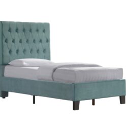Luma - Twin Upholstered Bed - Light Blue