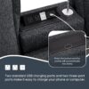 Modern Sectional Cloud Sofa With Console USB Charger Reading Light Cup Holder, Wide Seat 4 Seat Modular Couch Storable Indoor Funiture - Dark Gray - Image 21