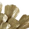 Round Metal Mirror With Trumpet Vine Motif - Gold - Image 4