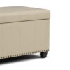 Amelia - Storage Ottoman Bench - Satin Cream - Image 4