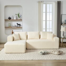 Chenille Compressible Sofa - Beige