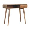 Curved Writing Desk - Oak - Image 3