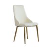 Modern Sponge-Filled Dining Chair, Solid Wood Metal Legs, Suitable For Restaurants, Living Rooms And Rooms (Set of 2) - White - Image 11