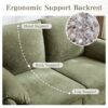 Modern Minimalist Down Filled Sofa, 800Lbs Capacity, Multiple Colors, Chenille Fabric - Green - Image 12