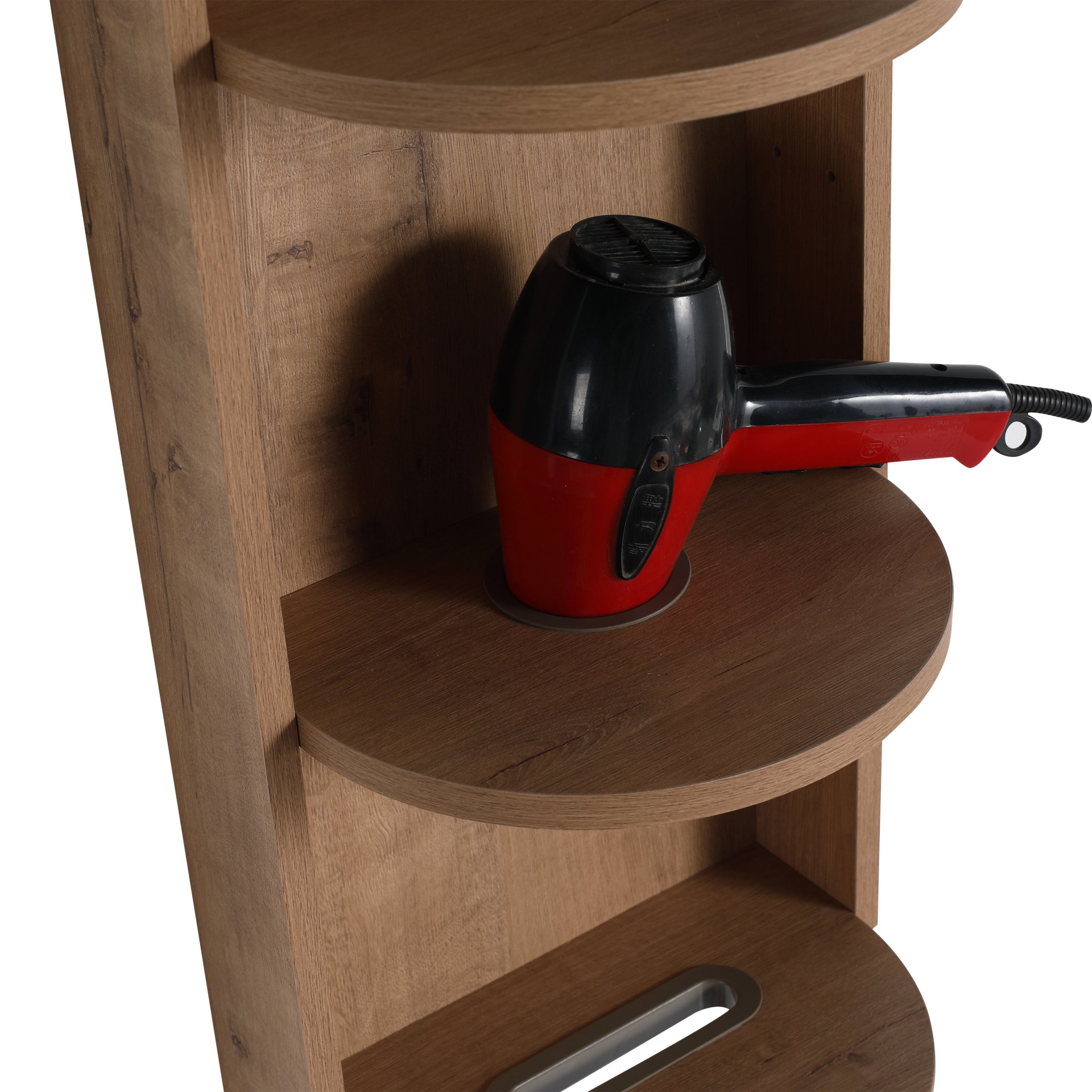 Modern Bathroom Wall Mounted Storage Rack With Floating Design - Imitative Oak - Image 17