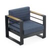 Giovanna - Club Chair With Aluminum Frame And Water Resistant Cushions - Blue - Image 7