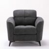 Callie - Woven Fabric Sofa Loveseat Chair Living Room (Set of 3) - Gray - Image 10