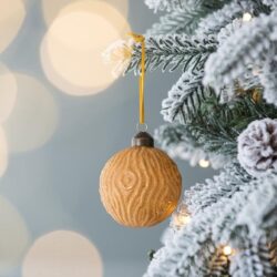 Christmas Ball Ornaments, Glass Decorative Hanging Ball Christmas Tree Ornaments For Holiday Party Decorations (Set of 12) - Gold