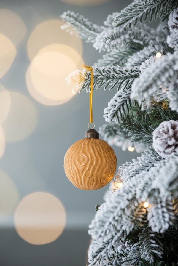 Christmas Ball Ornaments, Glass Decorative Hanging Ball Christmas Tree Ornaments For Holiday Party Decorations (Set of 12) - Gold