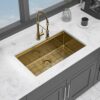 Undermount Kitchen Sink With Workstation, 16 Gauge Deep Bowl - Gold - Image 5