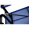 Rectangular Outdoor Steel Picnic Table With Umbrella Pole - Blue - Image 11