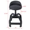 Pneumatic 360 Degree Swivel Stool, Mechanics Rolling Creeper Seat, Heavy Duty Mechanics Stool - Black - Image 6