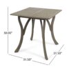 Hermosa - Stylish Outdoor Acacia Wood Table - Teak Gray - Image 3