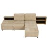 Versatile Sofa Bed Modular Sofa Free Combined Sofa With 2 Storage Racks - Brown - Image 14
