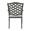 Outdoor 5 Piece Round Dining Set With 4 Arm Chairs - Cast Silver - Image 4