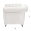 1 Seater Sofa For Living Room - White - Image 15