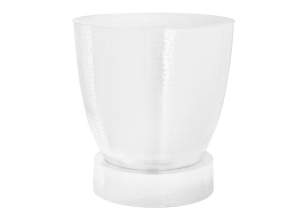 Drum Accent Side Table, Contemporary & Modern - White