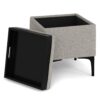 Natasha - Multifunctional Storage Ottoman With Tray - Gray - Image 3