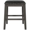 5 Pieces Counter Height Rustic Farmhouse Dining Room Wooden Bar Table Set With 2 Stools And 2 Chairs - Gray - Image 26