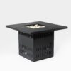 34" Propane Gas Fire Pit Table, 50000 Btu Rectangular Steel Fire Pit For Outside Patio Deck Garden Courtyard - Black - Image 6