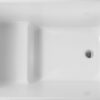 49'' Acrylic Freestanding Soaking Bathtub, Square-Shape Japanese Soaking Hot Tub, Sit-In Design With Chrome Overflow And Drain For Express Delivery 23Amazing-49 (W1920P179228) - Glossy White - Image 16