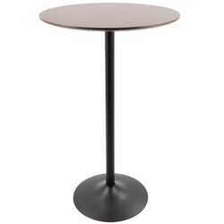 Pebble - Mid-Century Modern Table Adjusts From Dining To Bar - Black / Walnut