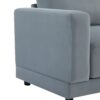 Modern Square Arm Sofa With Soft Velvet Upholstery, Deep Cushions, Sturdy Legs - Gray - Image 14