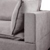 Madison - Fabric Sectional Loveseat Ottoman With USB Storage Console Table - Light Gray - Image 6
