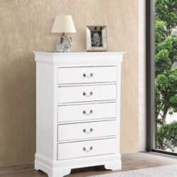 Traditional Style Storage Chest - White
