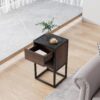 Armando Living Room Side Cabinet, Corner Cabinet, Bedroom Night Stand - Dark Brown / Black - Image 4