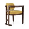 7 Piece Elegant Dining Set With Upholstered Wood Dining Chairs - Yellow / Walnut / Rich Mahogany - Image 16