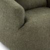 360° Swivel Chair, Chenille Upholstered Barrel Sofa Chair With Throw Pillow, For Living Room, Office - Green - Image 21