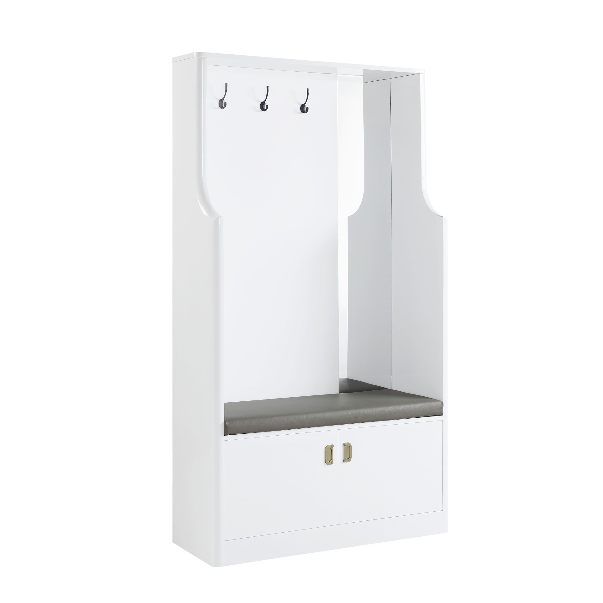 Buck II - High Gloss Hall Tree - White - Image 7