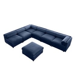 Contemporary Modular Sectional Sofa With Storage In Soft - Blue
