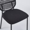 5 Pieces Dining Set, Table Metal Leg Mid-Century Dining Table For 4 - 6 People With MDF Table Top, Pedestal Dining Table, End Table Leisure Coffee Table - Black - Image 4