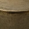 Drum Accent Side Table, Contemporary Elegant Design - Gold - Image 3