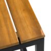 Outdoor Bar Stool With Slat Design And Metal Frame (Set of 2) - Teak / Black - Image 9