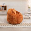 Durable Comfort High Back Bean Bag Sofa Lounger For Adults And Kids, Indoor & Outdoor - Orange - Image 13