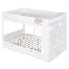 Full Over Full Bunk Bed With 2 Drawers And Multi-Layer Cabinet - White - Image 4